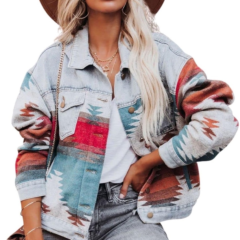Stylish Multicolor Denim Jacket